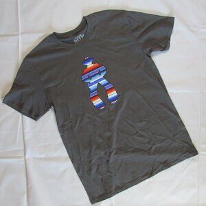 NWOT Cowboy Up Men's XL Short Sleeve Serape Logo Graphic T-Shirt - Gray